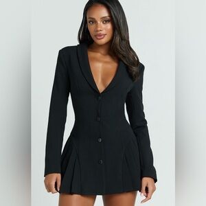 showpo Black Blazer Dress